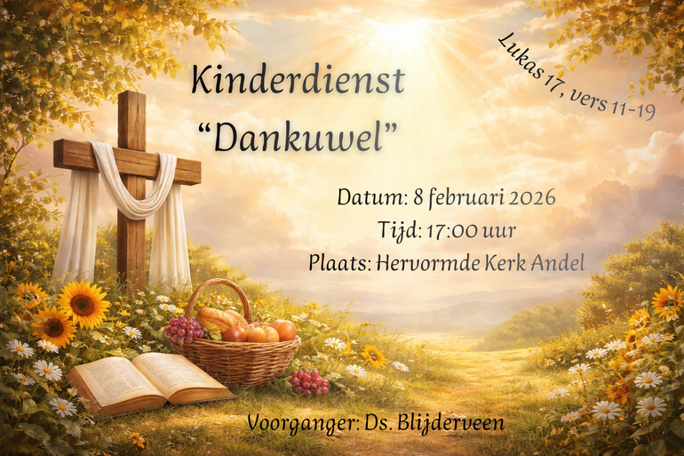 Uitnodiging kinderdienst Dankuwel